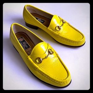 Gucci 1953 Horsebit Patent Leather Loafer Yellow